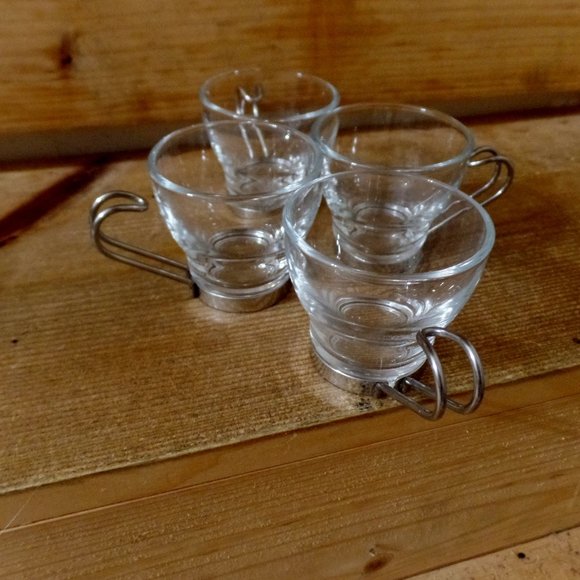 Bormioli Rocco Verdi Espresso Cup With Stainless Steel Handle, Set of 4 - Picture 4 of 9